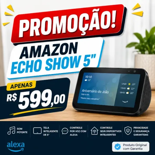 Amazon Echo Show 5" com Alexa - Novo 