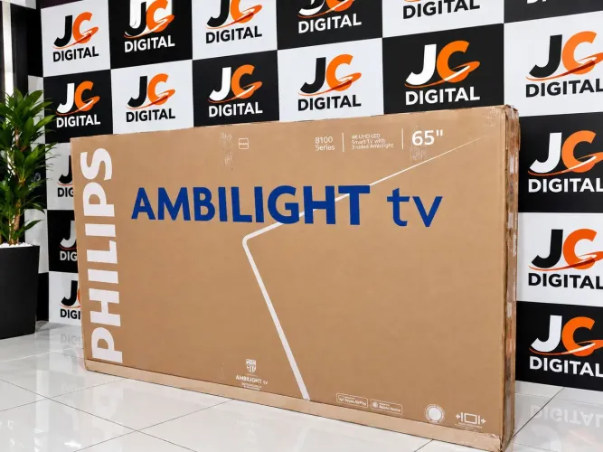 Smart TV 65 4K ambilight nova lacrada na caixa um verdadeiro cinema