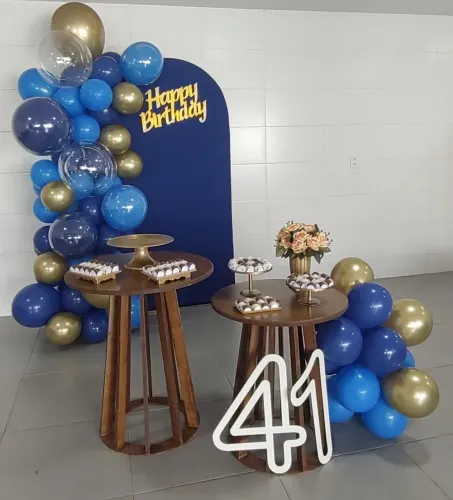 Decoração de Festa completa incluindo balões 