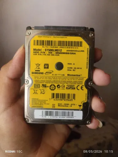 Vendo HD de notebook 500gb
