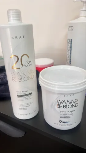 Pó descolorante e ox braé