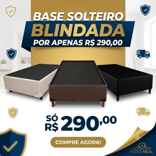 Base box solteiro blindada Suede ou Corino com várias cores / entregamos rápido