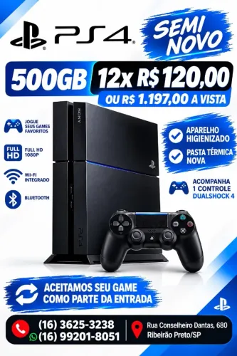 Ps4 Phat 500Gb Semi Novo
