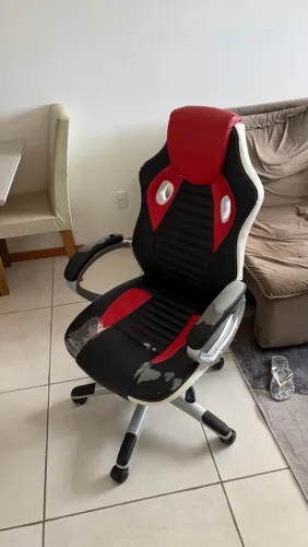Cadeira Gamer Cloud preta/vermelha/branca