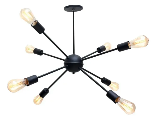 Pendente Sputnik Poptem Átomo com 8 lâmpadas/Braços