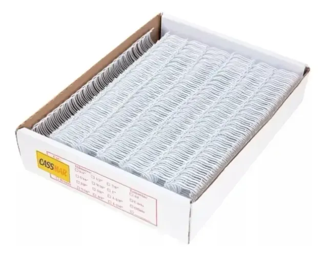 Wire-o Para Encadernação 1 1/4 - 2x1 A4 Branco - Caixa com 50 Unidades
