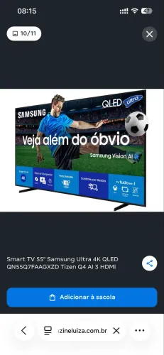 TELEVISOR COM TELA DE CRISTAL LIQUIDO - modelo  QN55Q7FAAGXZD