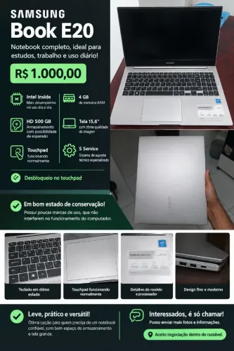 Notebook Samsung Book E20