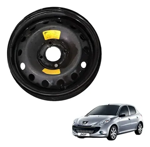 Roda Estepe Aro 14 Peugeot 207 Hatch 2011 1.4 Xr Sport Preto