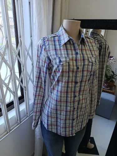 Camisa xadrez 100% algodão