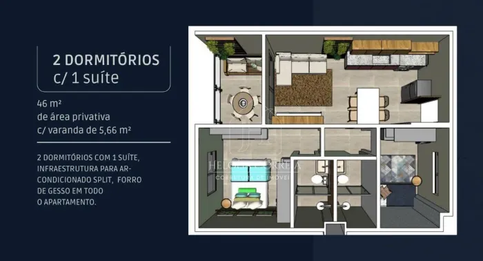 Apartamento com 2 dormitórios à venda, 46 m² por R$ 415.000,00 - Pirangi do Norte (Distrit