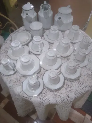 Conjunto de café e chá porcelana Schmidt 53 peças