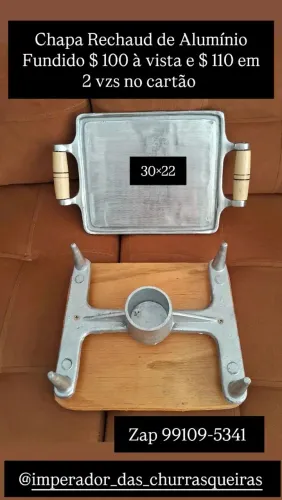 Chapa Rechaud de Alumínio Fundido 