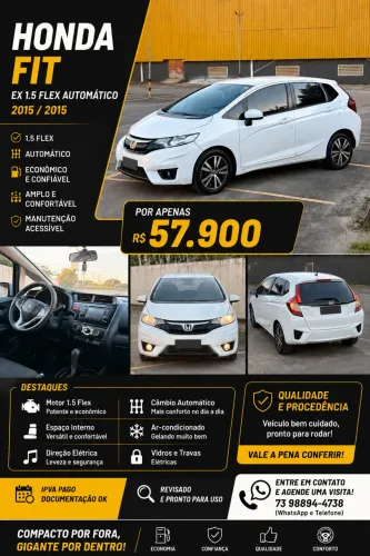 Honda Fit Ex/s/ex 1.5 Flex/flexone 16V 5P Aut. 2015