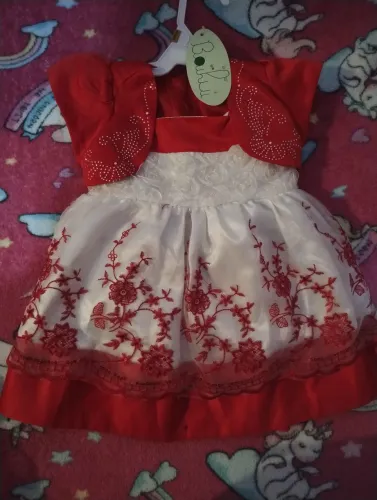Vestido esporte fino infantil de 3 a 6 meses