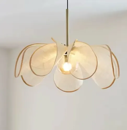 Luminária Pendente Francesa Led Tecido 