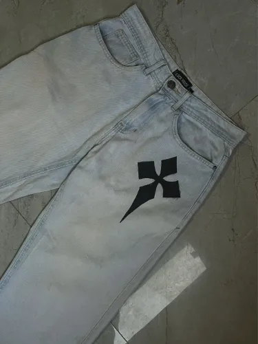 Calça Jeans Reta Masculina C&A com Cruz Streetwear