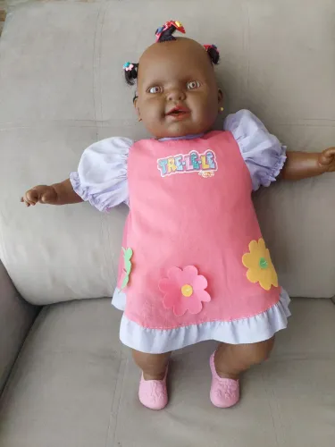 Boneca Trelele negra antiga
