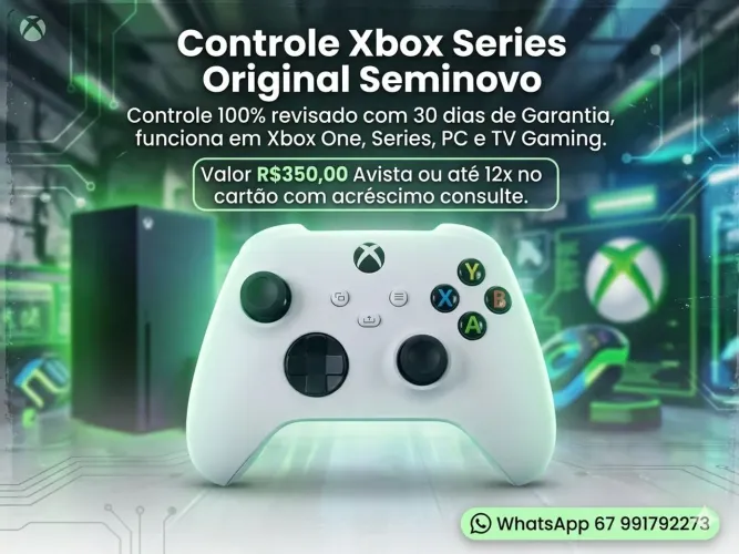 Controle Xbox Series Original Seminovo - Astra Games