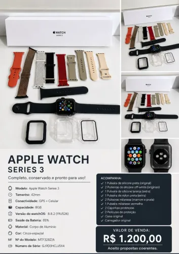 Apple Watch série 3 no precinho