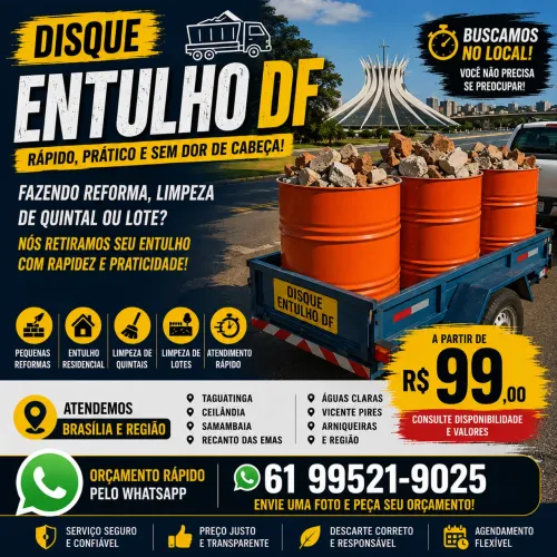 Aluguel caçambas entulho 