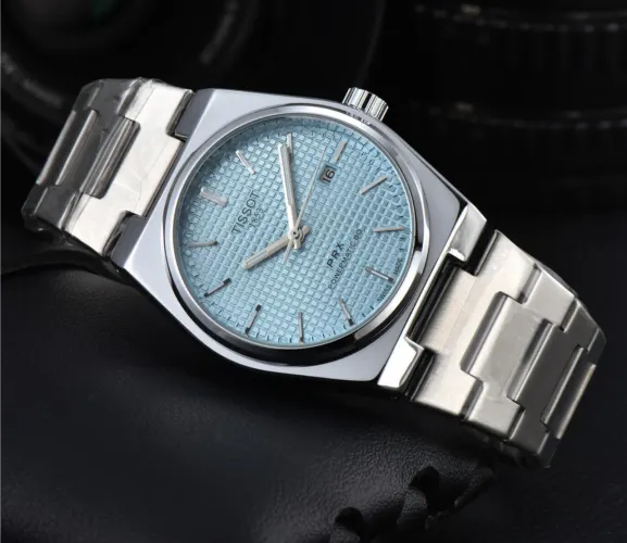 Relógio Tissot PRX Powermatic 80 Ice Blue 40mm Automático Vidro Safira Linha Premium