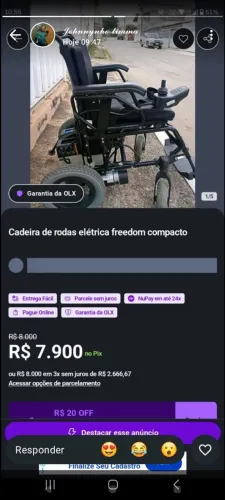 Cadeira de rodas elétrica