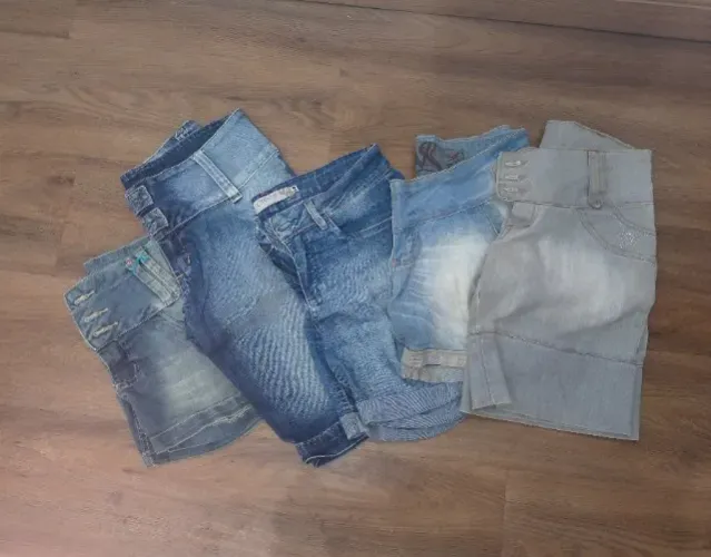 Kit lote short e bermudas jeans vários tamanhos