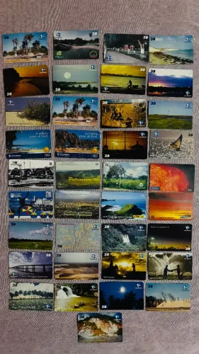 Lote 37 Cartões Telefônicos Antigos Turismo - Praias, Paisagens, Pontos Turísticos - Telem