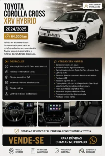 Toyota Corolla Cross XRV 1.8 16V Aut.(híbrido) 2025