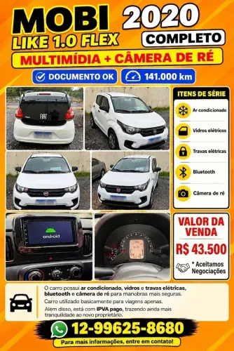 Fiat Mobi Like 1.0 Fire Flex 5P. 2020