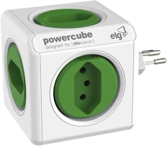 PowerCube, Multiplicador 5 Tomadas, Disjuntor Integrado de 10A, ELG PWC-R5