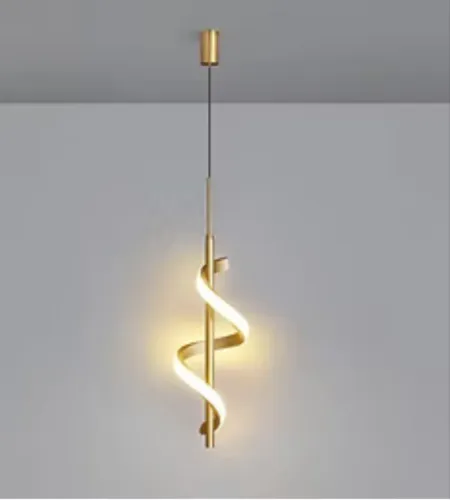 Pendente moderno dourado onda