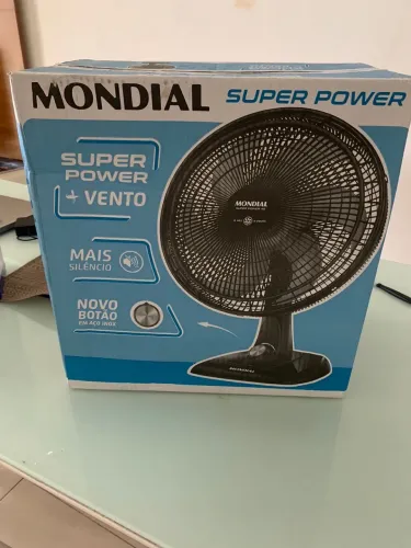 Ventilador de Mesa Mondial 6 Pás Super Power Preto - 40cm 220V