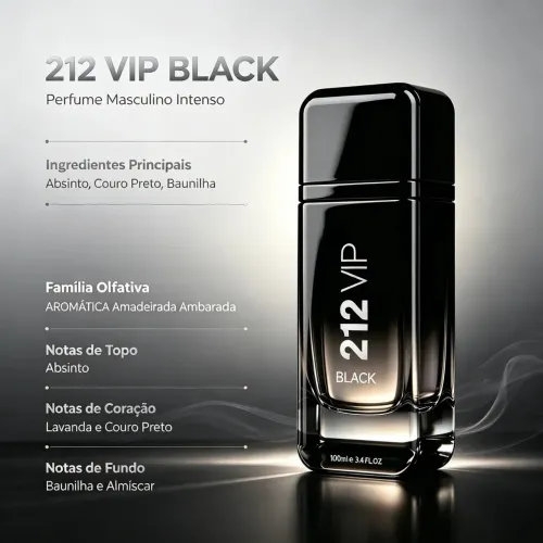 Perfume 212 VIP Black Masculino 100 ml