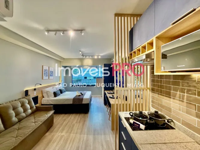 Lindo Studio Mobiliado e Decorado no Paraíso