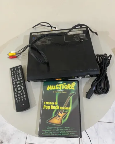 DVD player USB Karaokê Gamer com CD de músicas