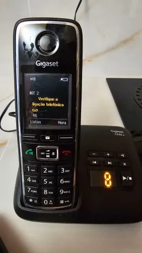 Telefone sem fio duplo com secretaria eletronica