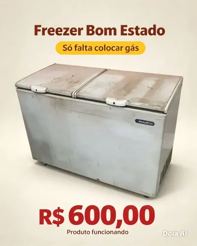 Freezer bom estado só falta colocar gás