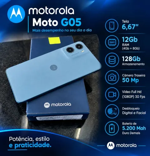 Moto G05 128gb forte potente e barato vale a pena