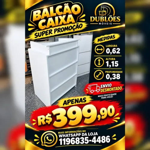 Balcão caixa simples promoção
