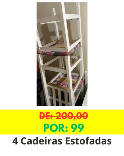 Jogo com 4 Cadeiras - Bem Conservadas