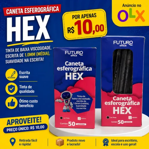 Caneta esferográfica HEX