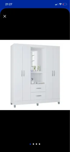 Guarda roupa 2 portas e 2 gavetas com espelho