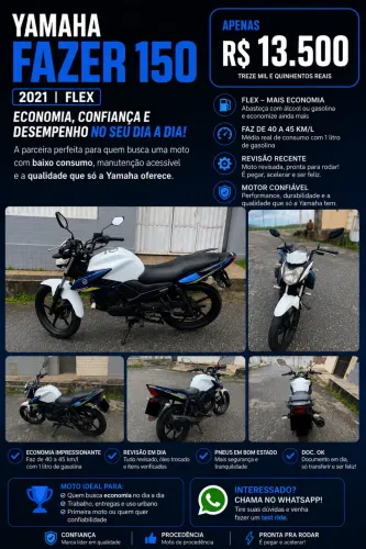 Fazer 150 cilindradas 2021