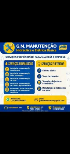Serviço de Hidráulica e Elétrica Básica