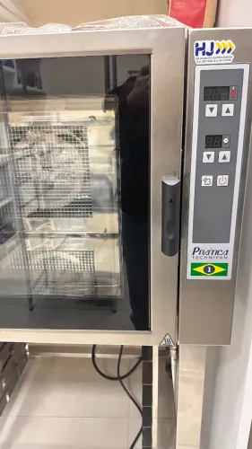 Forno Elétrico de Convecção Inox 4 níveis 40x60   HPE80 Prática com cavalete