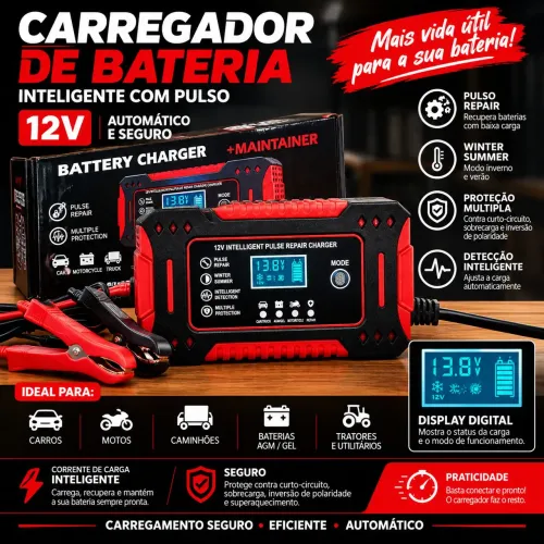 Vendo carregador de bateria 12v