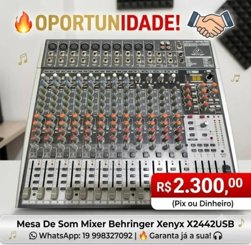 Mesa de som analógica Behringer