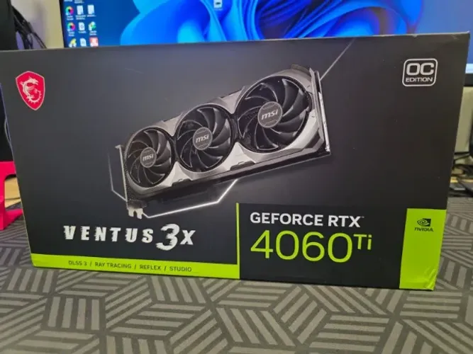 Placa de Vídeo MSI GEFORCE RTX 4060 Ti Ventus 3x OC 8gb